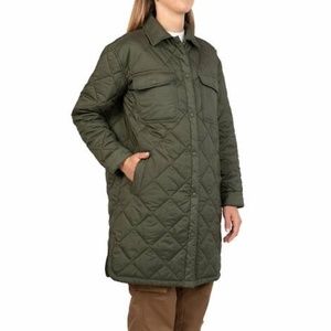 Tilley Women's Diamond Quilted Shirt Jacket - Hunter Green